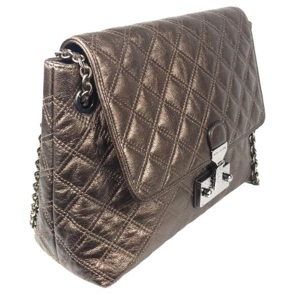 MARC JACOBS The Large Single Quilted Leather Shoulder Bag Bronze - Picture 7 of 11